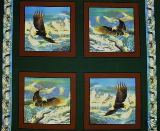 Soaring Eagles Fabric 4 Panels